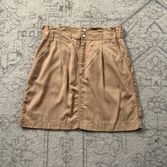 LOFT Size 6 Emory Paperbag Pocket Beige Skirt - Picture 1 of 4